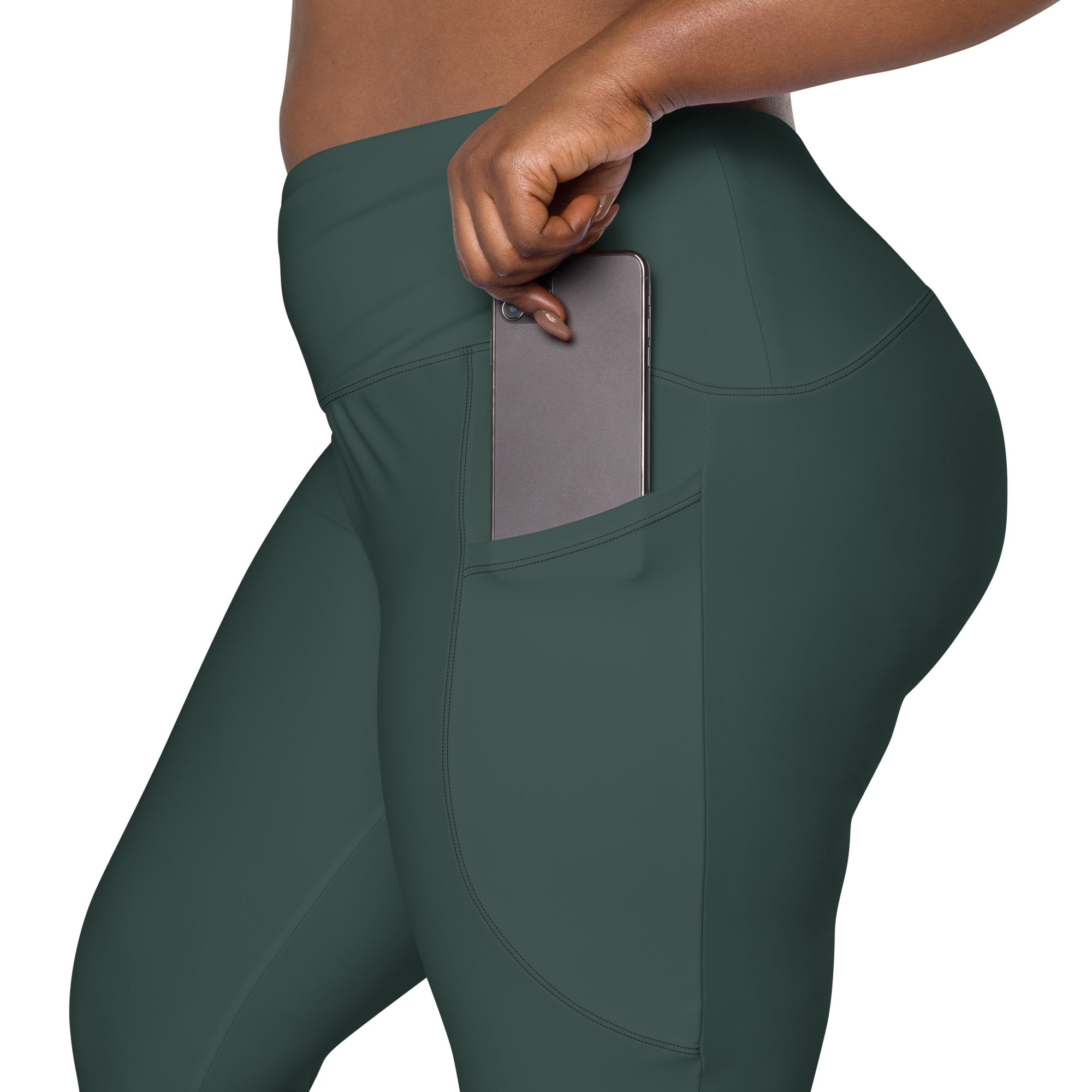 Basics - Green Crossover Leggings