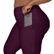 Basics - Eggplant Crossover Leggings