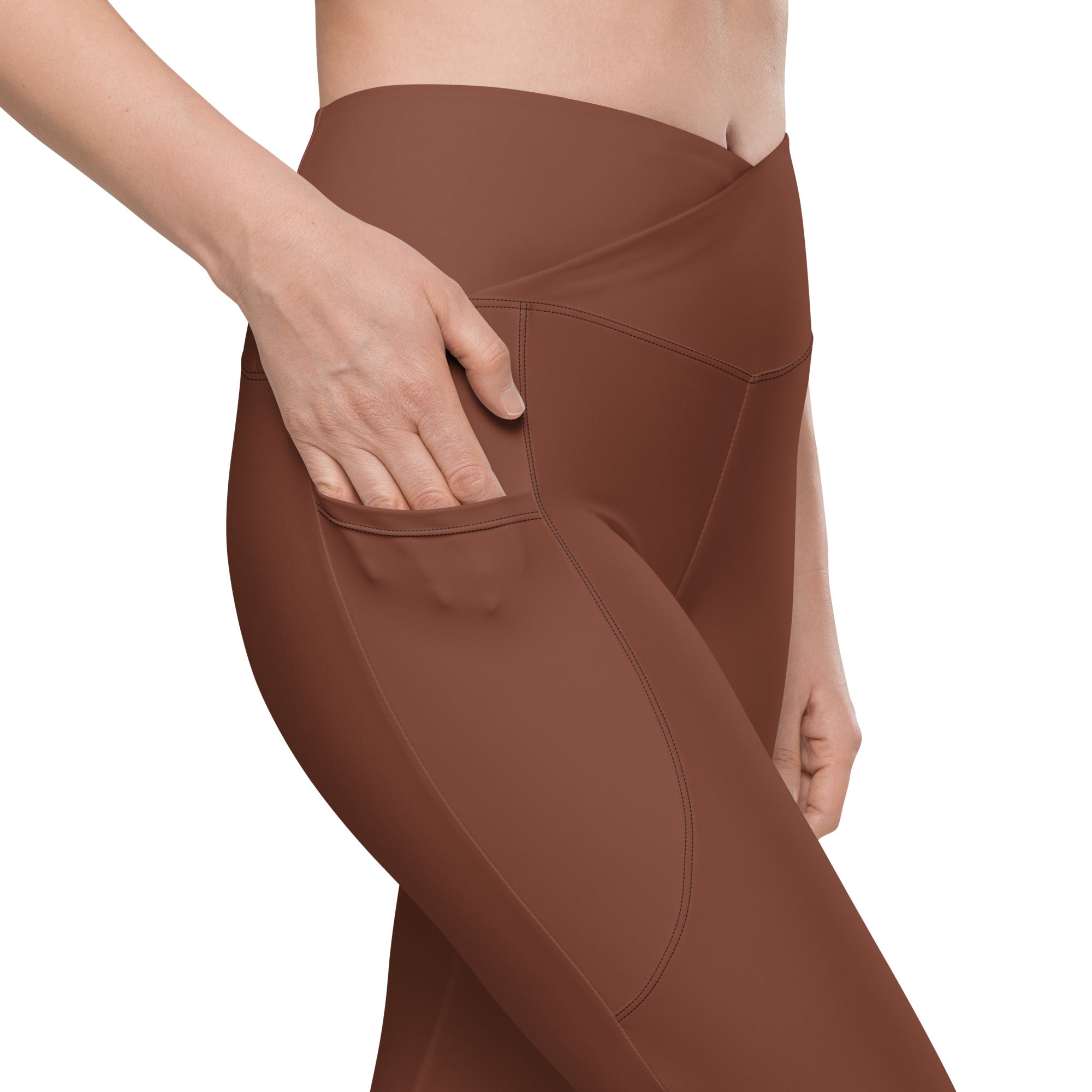 Basics - Terracotta Crossover Leggings