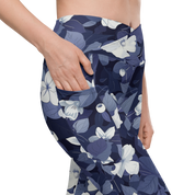 Blossom Floral Navy Crossover Leggings