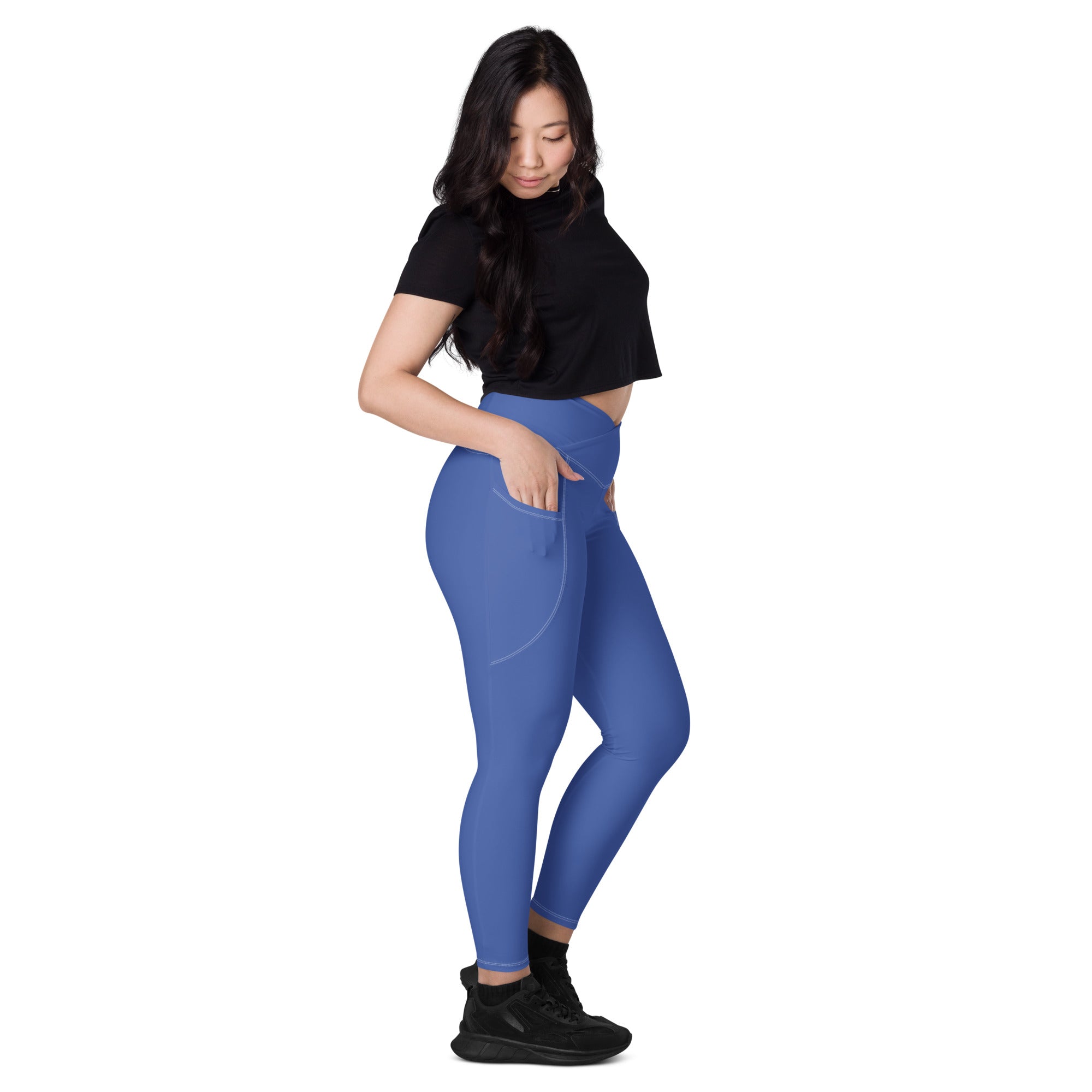 Basics - Marine Blue Crossover Leggings