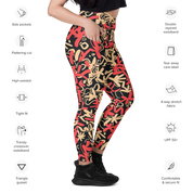 Fleur Salmon Crossover Leggings