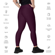 Basics - Eggplant Crossover Leggings