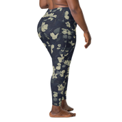 Blossom Floral Gold Crossover Leggings