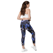 Wildflower Floral Navy Crossover Leggings