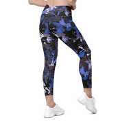 Wildflower Floral Navy Crossover Leggings