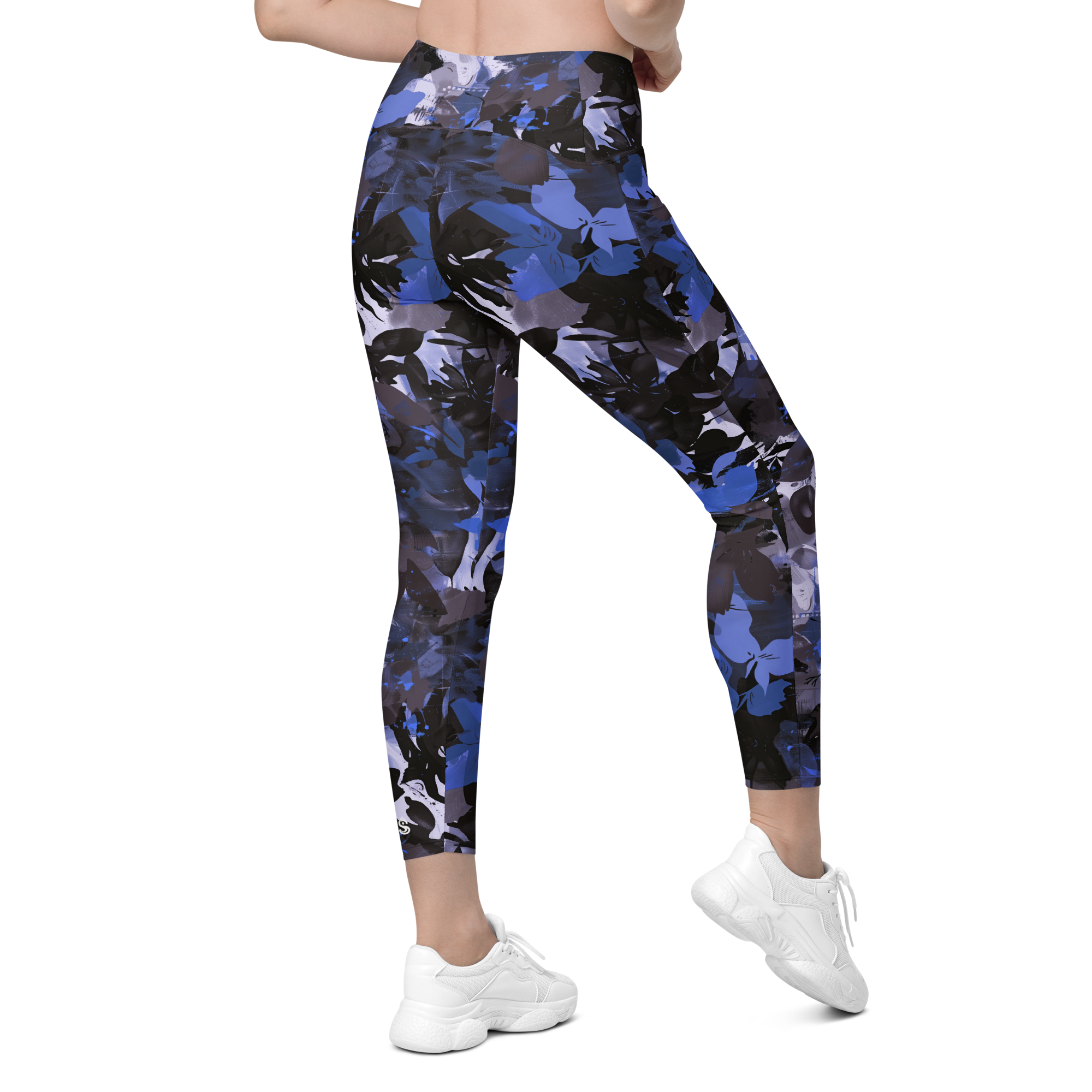 Wildflower Floral Navy Crossover Leggings