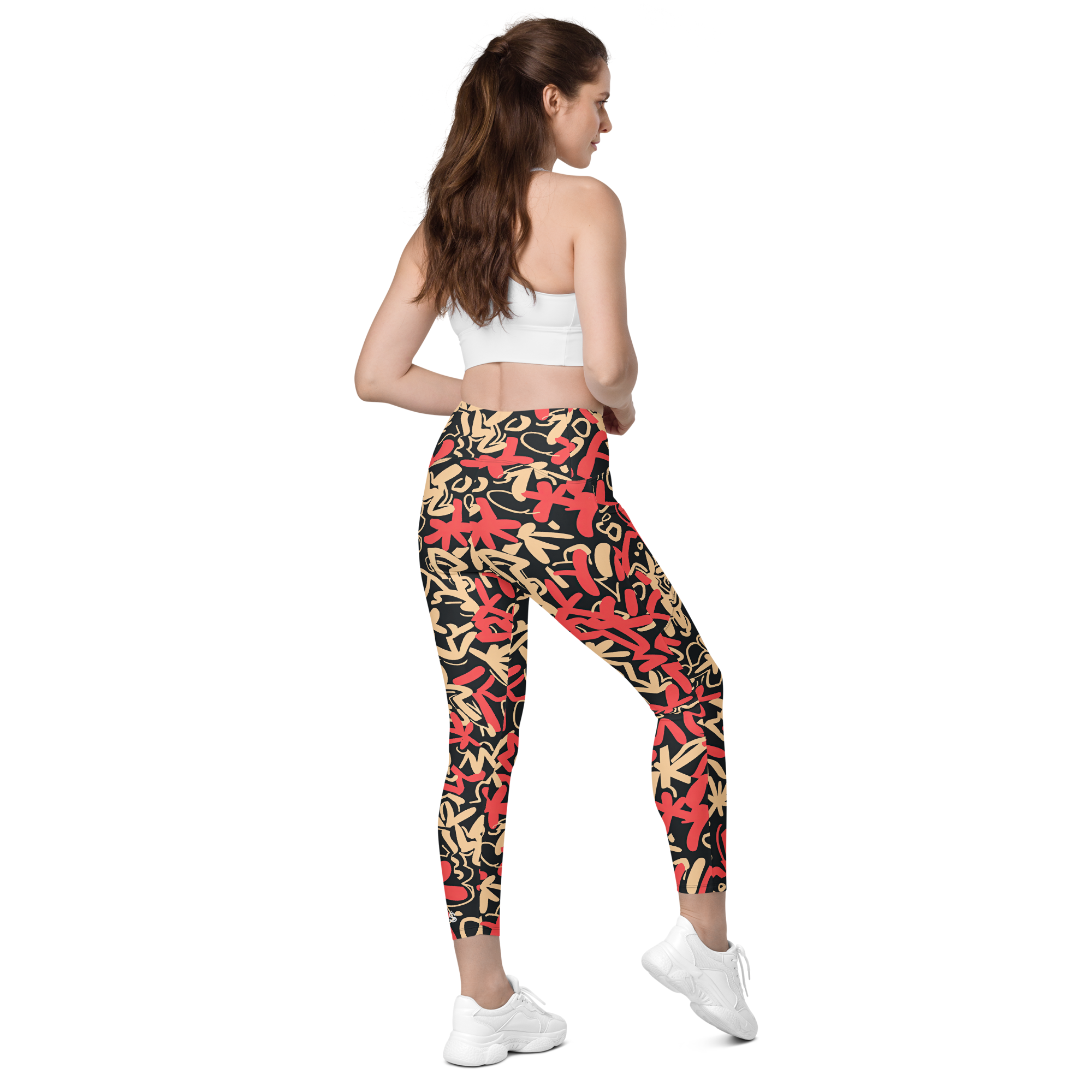 Fleur Salmon Crossover Leggings