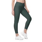 Basics - Green Crossover Leggings