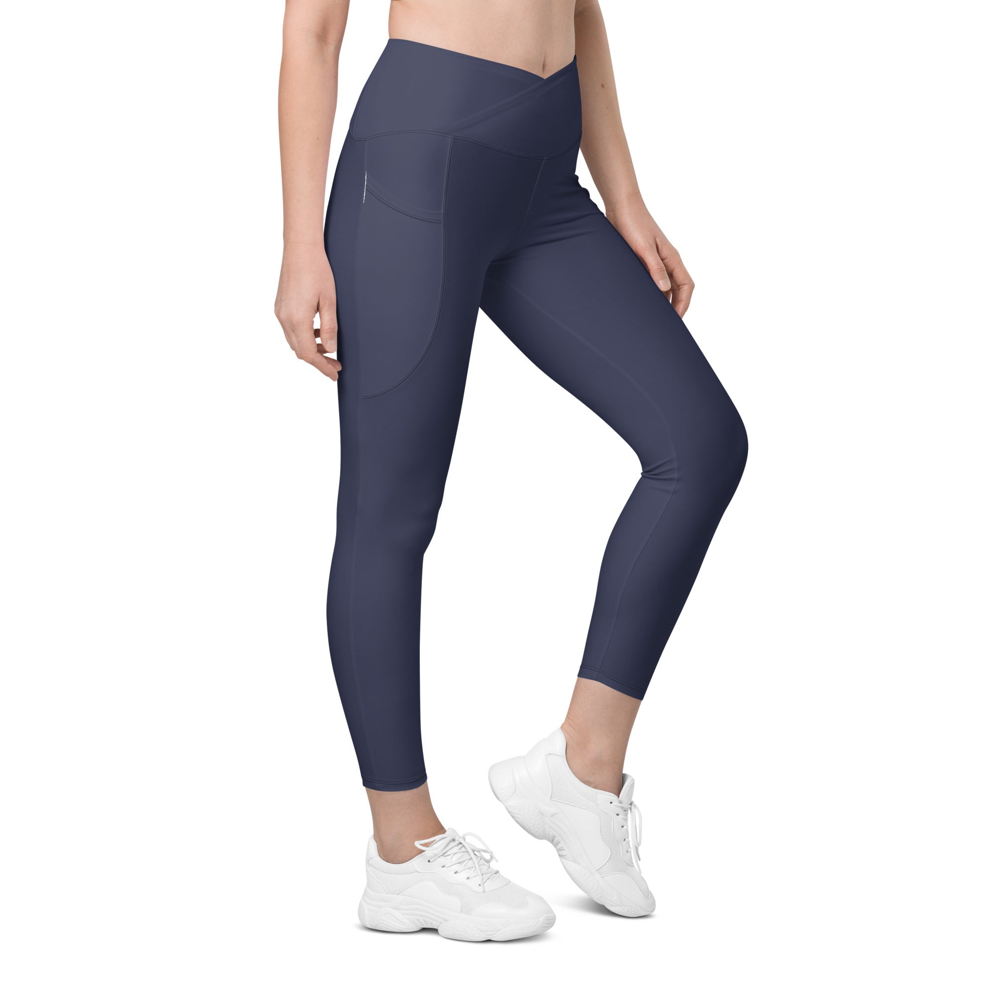 Basics - Navy Crossover Leggings