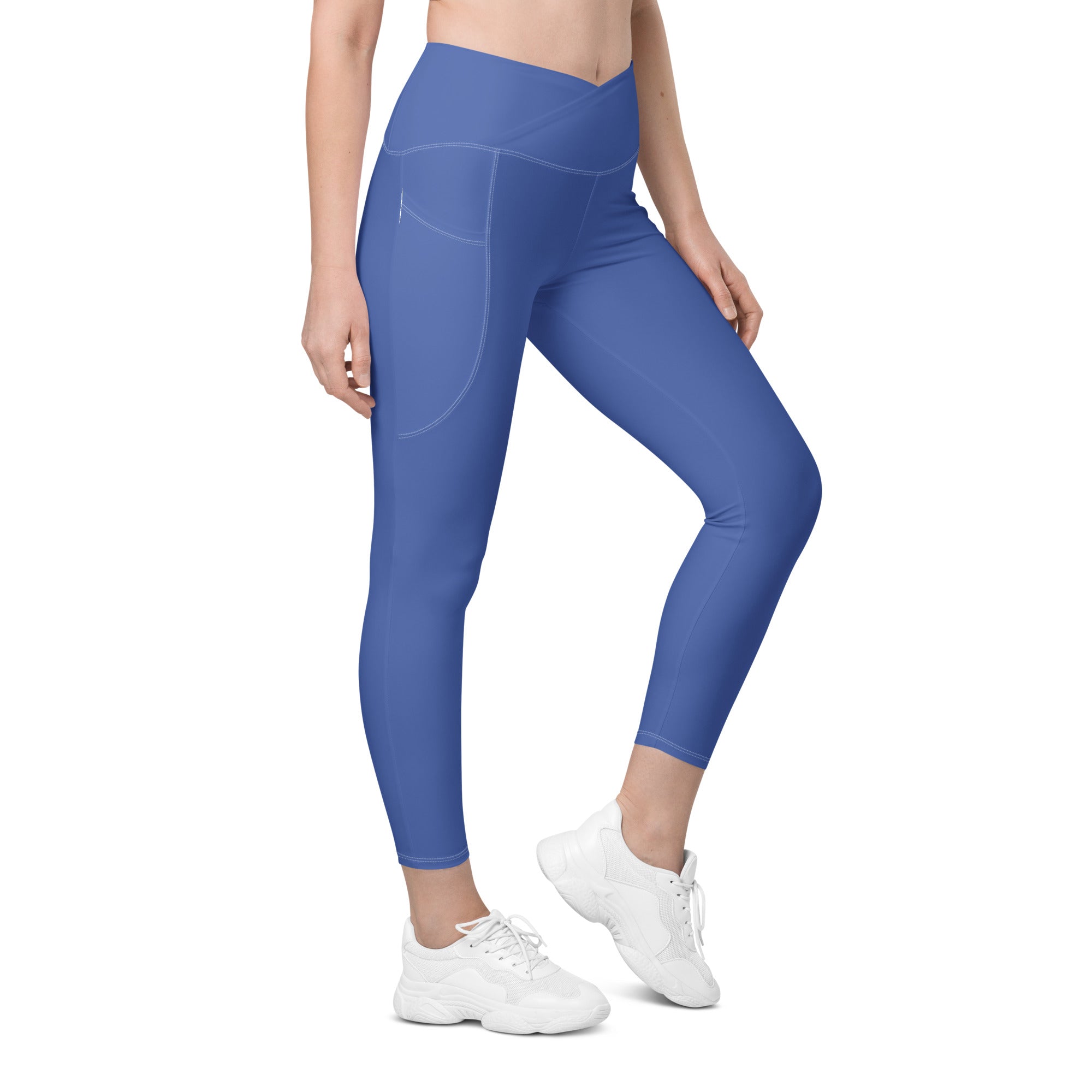 Basics - Marine Blue Crossover Leggings