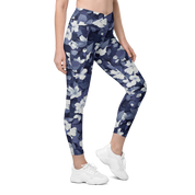 Blossom Floral Navy Crossover Leggings