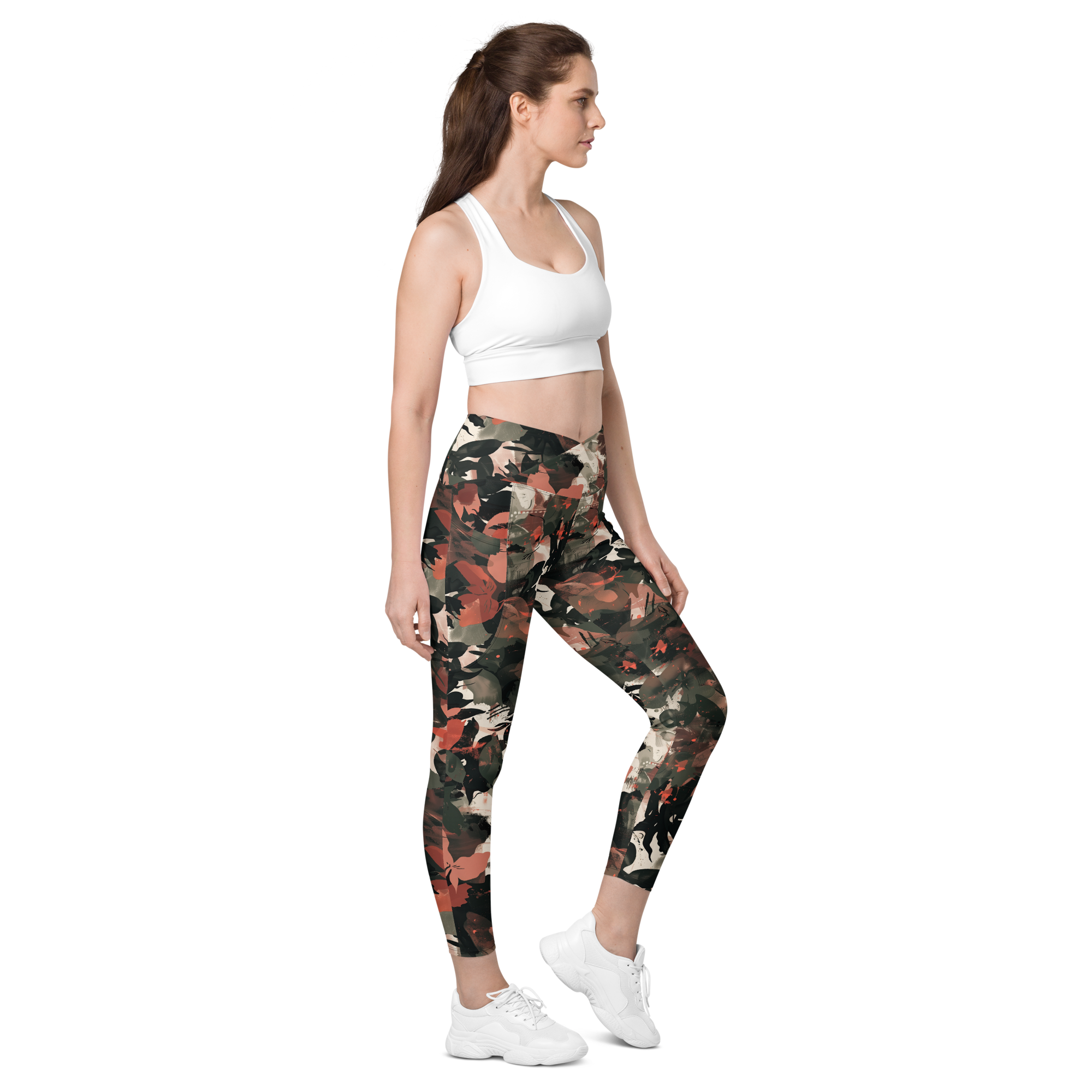 Wildflower Terracotta Crossover Leggings