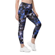 Wildflower Floral Navy Crossover Leggings