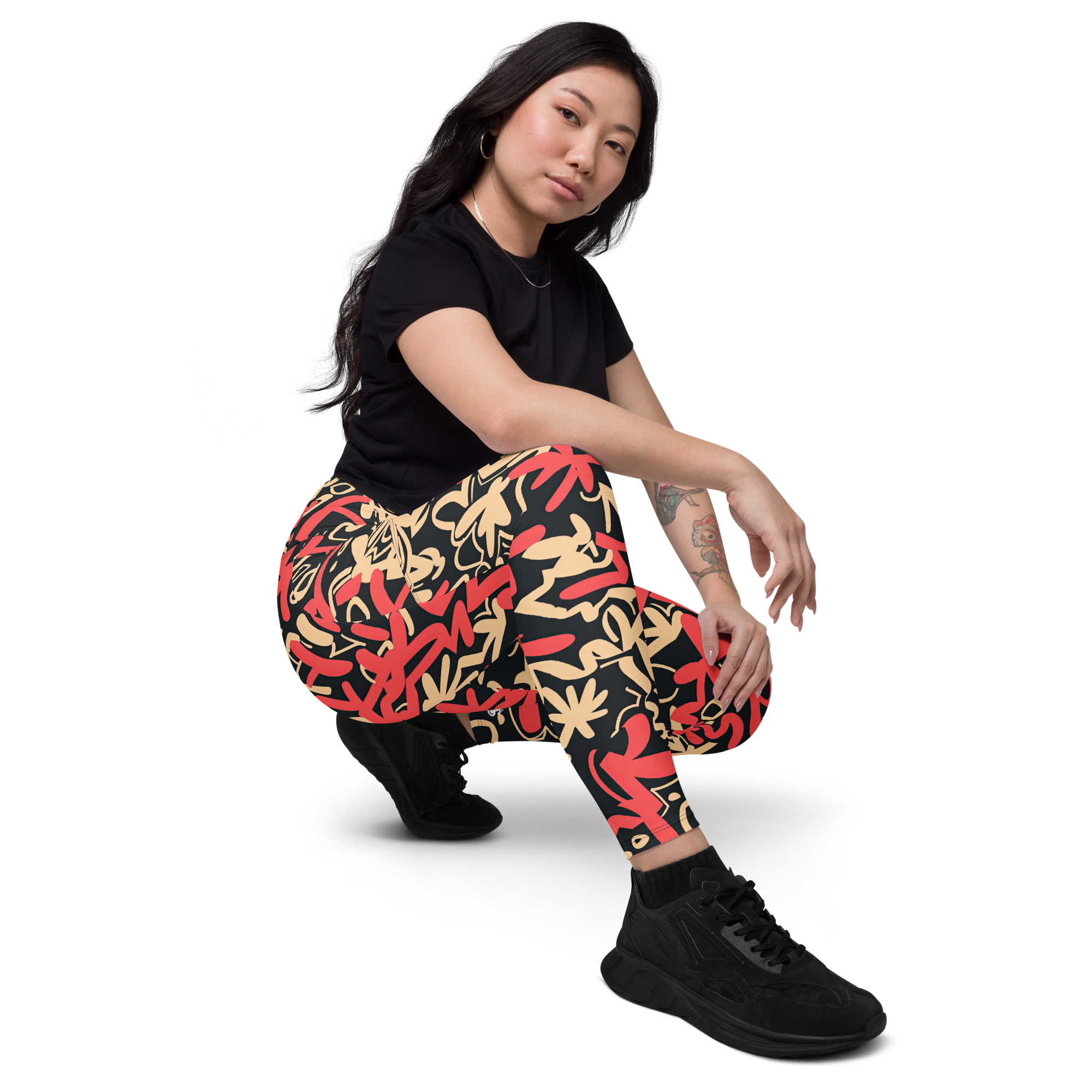 Fleur Salmon Crossover Leggings