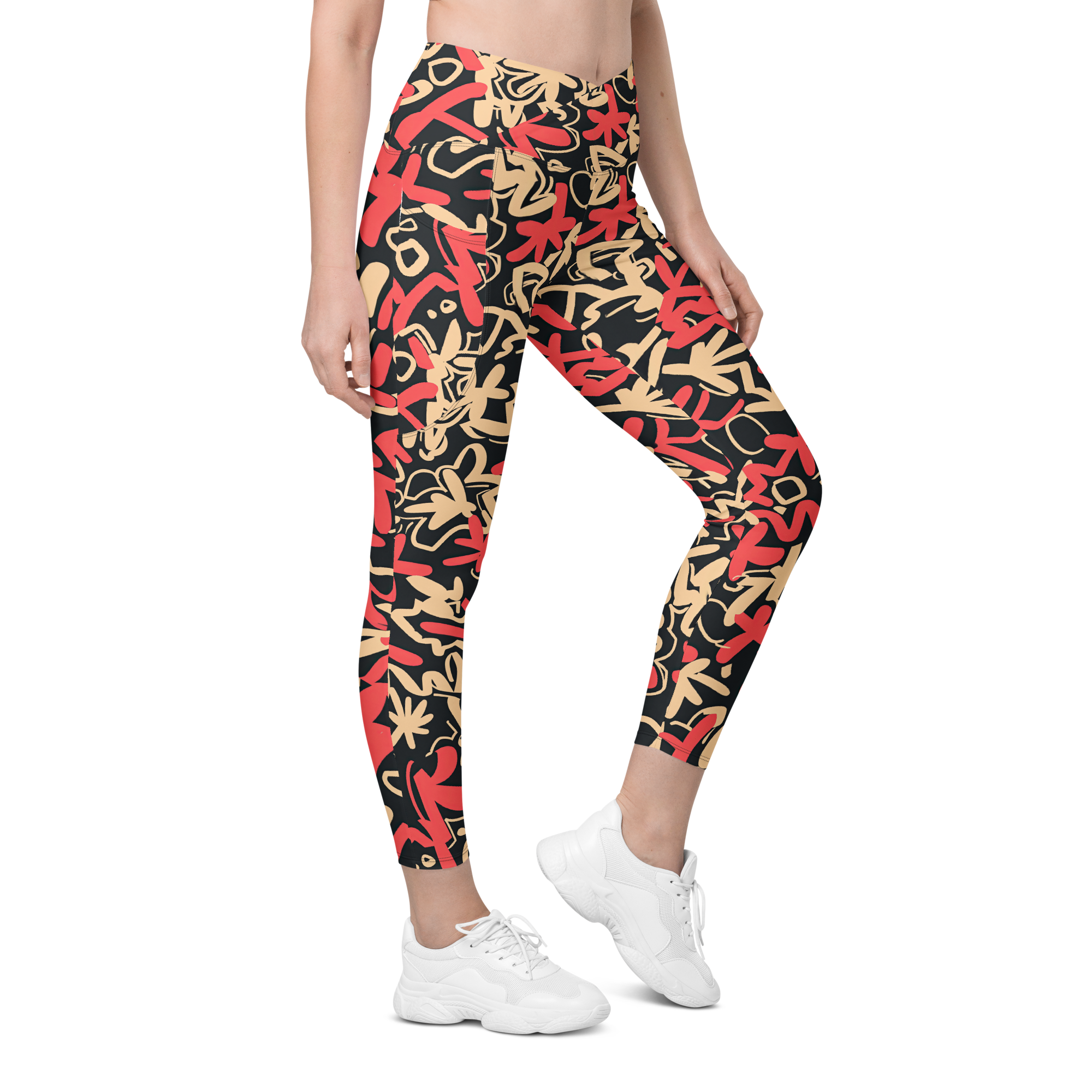 Fleur Salmon Crossover Leggings