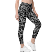 Fleur Black Crossover Leggings