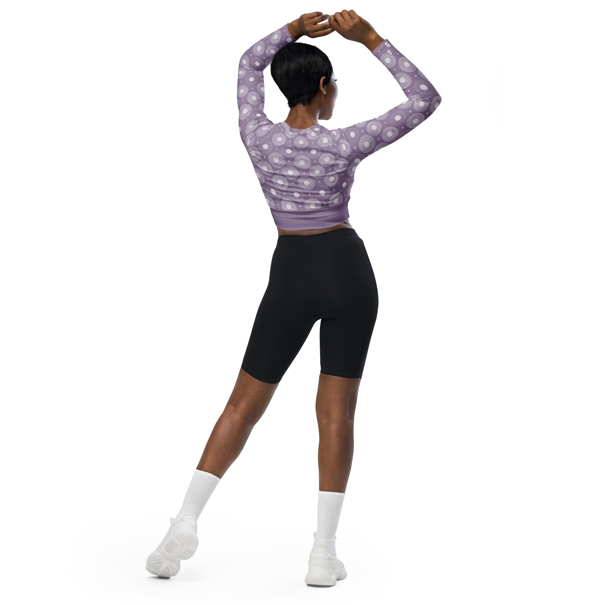 Circle - Lavender Long Sleeve Crop Top