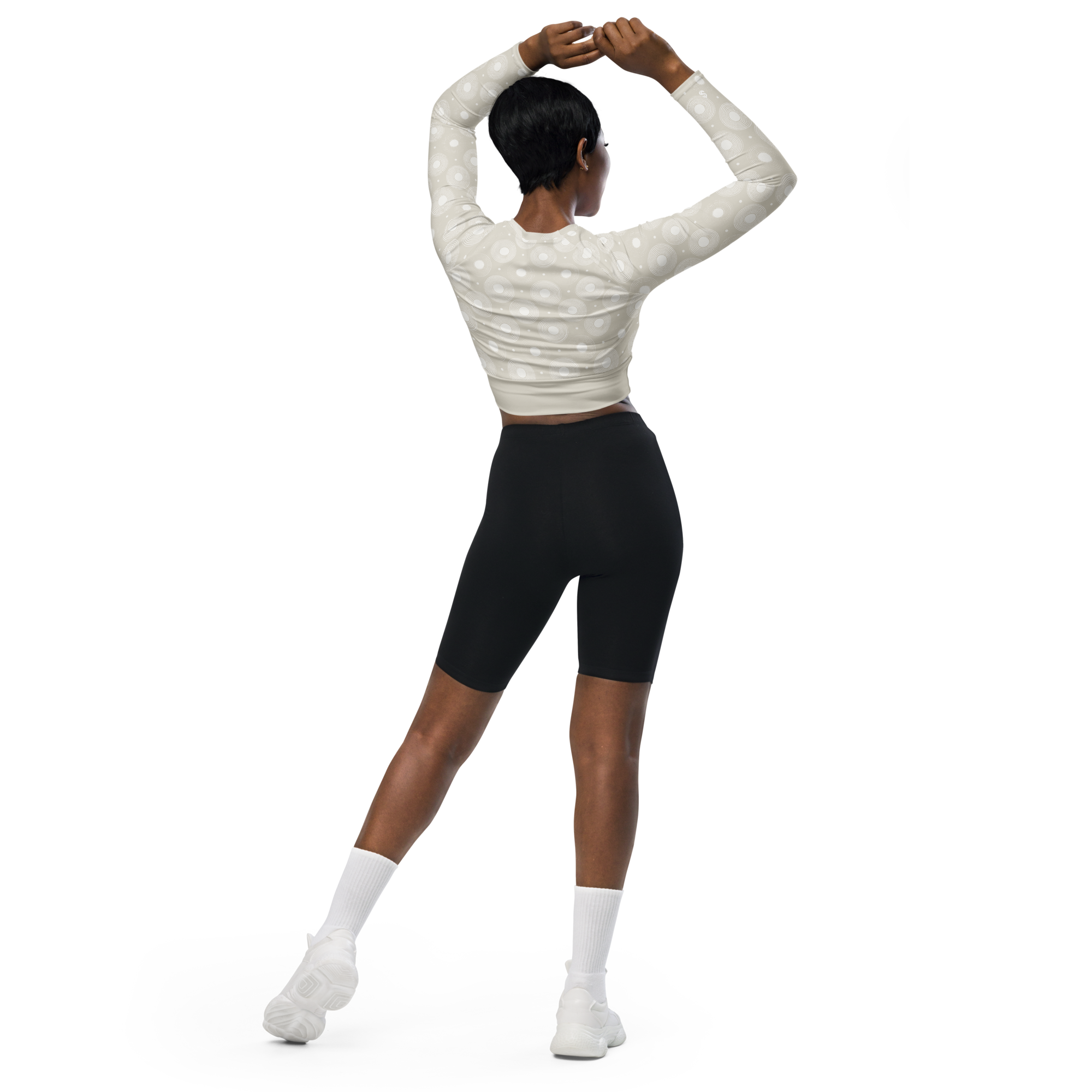 Circle - Bone Long Sleeve Crop Top