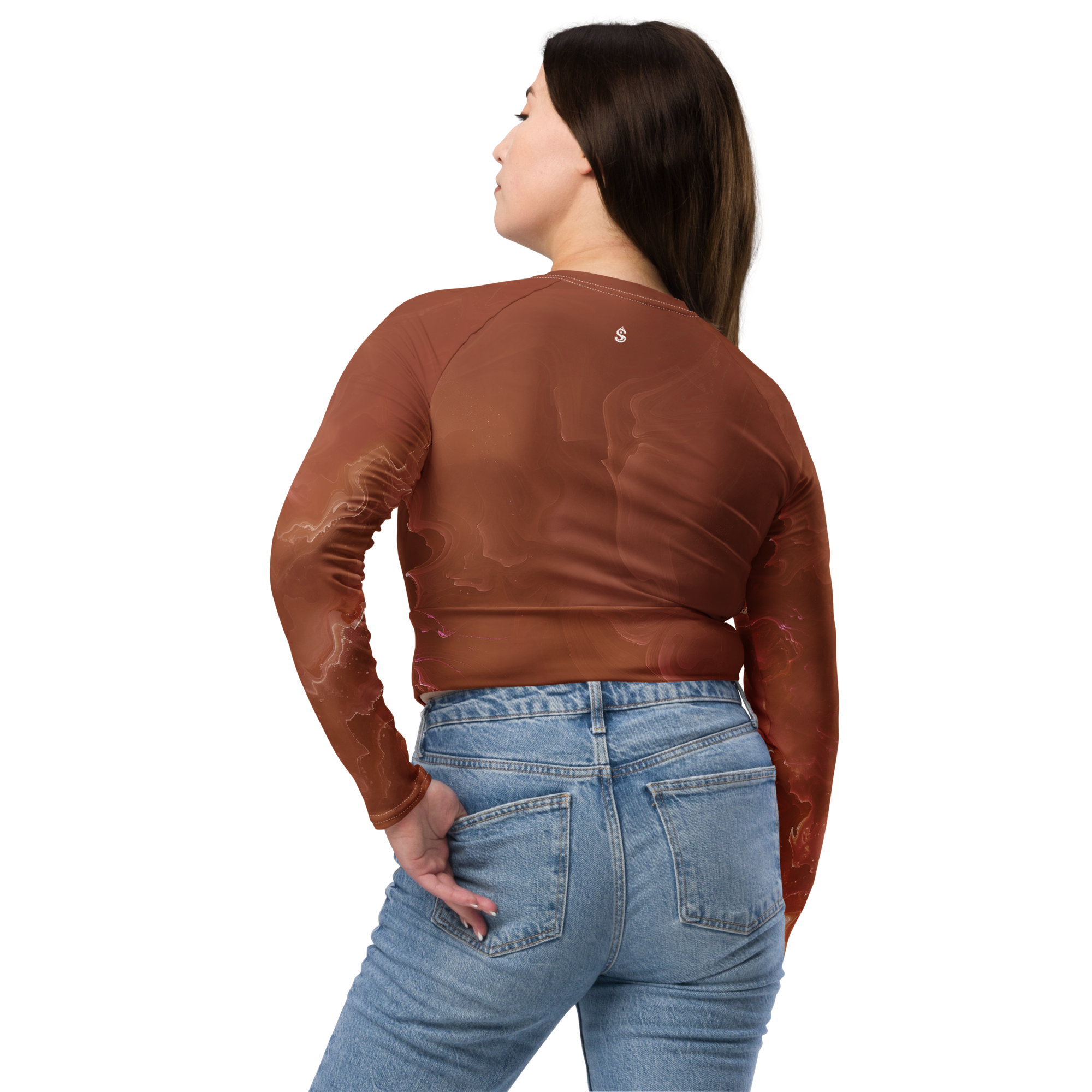 Awaken - Terracotta Long Sleeve Crop Top