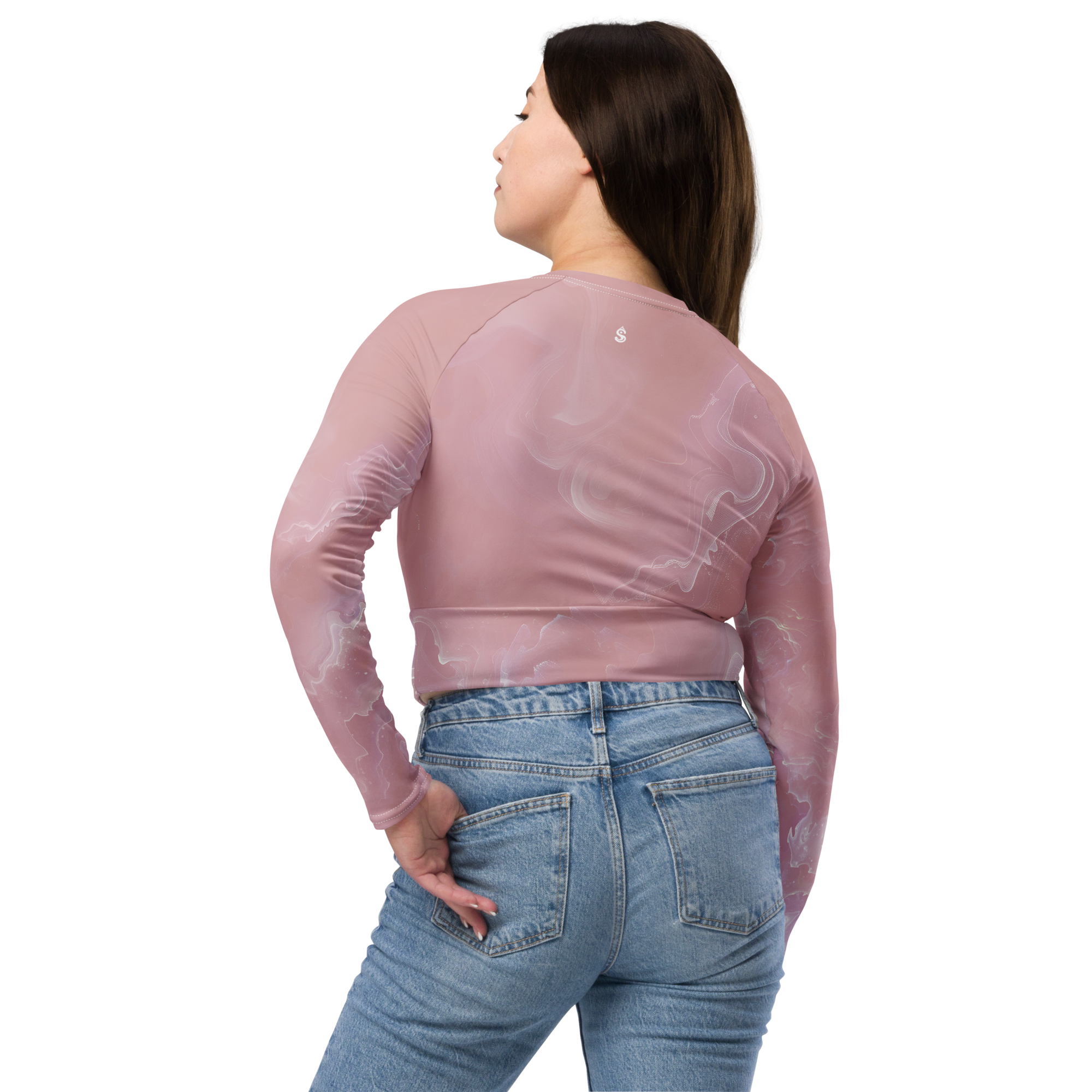 Awaken - Rose Long Sleeve Crop Top