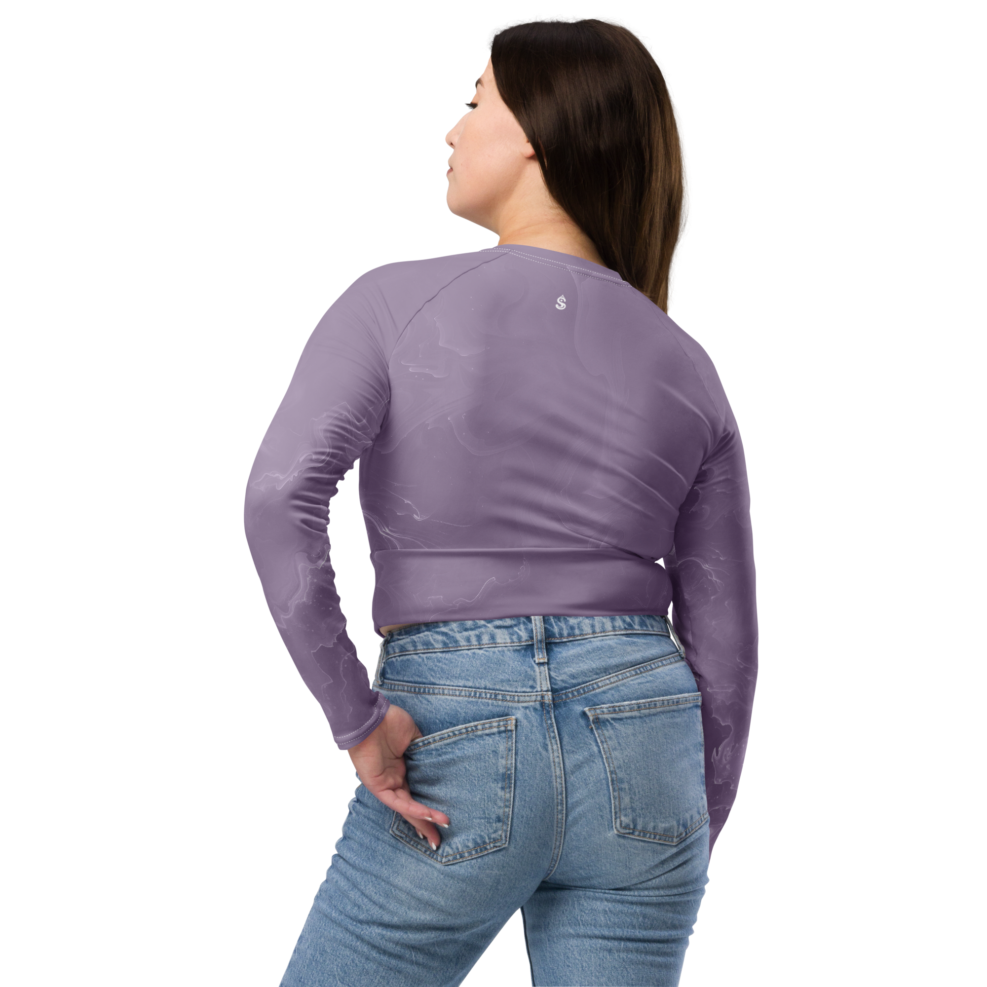 Awaken - Lavender Long Sleeve Crop Top