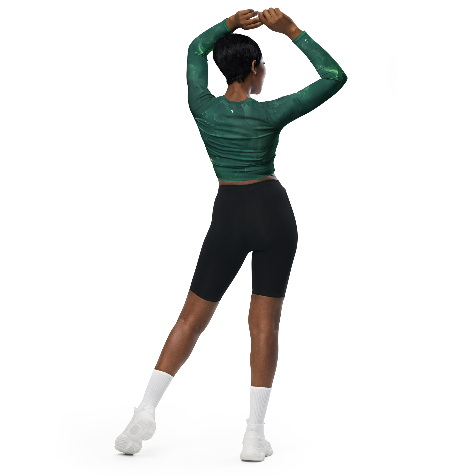 Awaken - Green Long Sleeve Crop Top