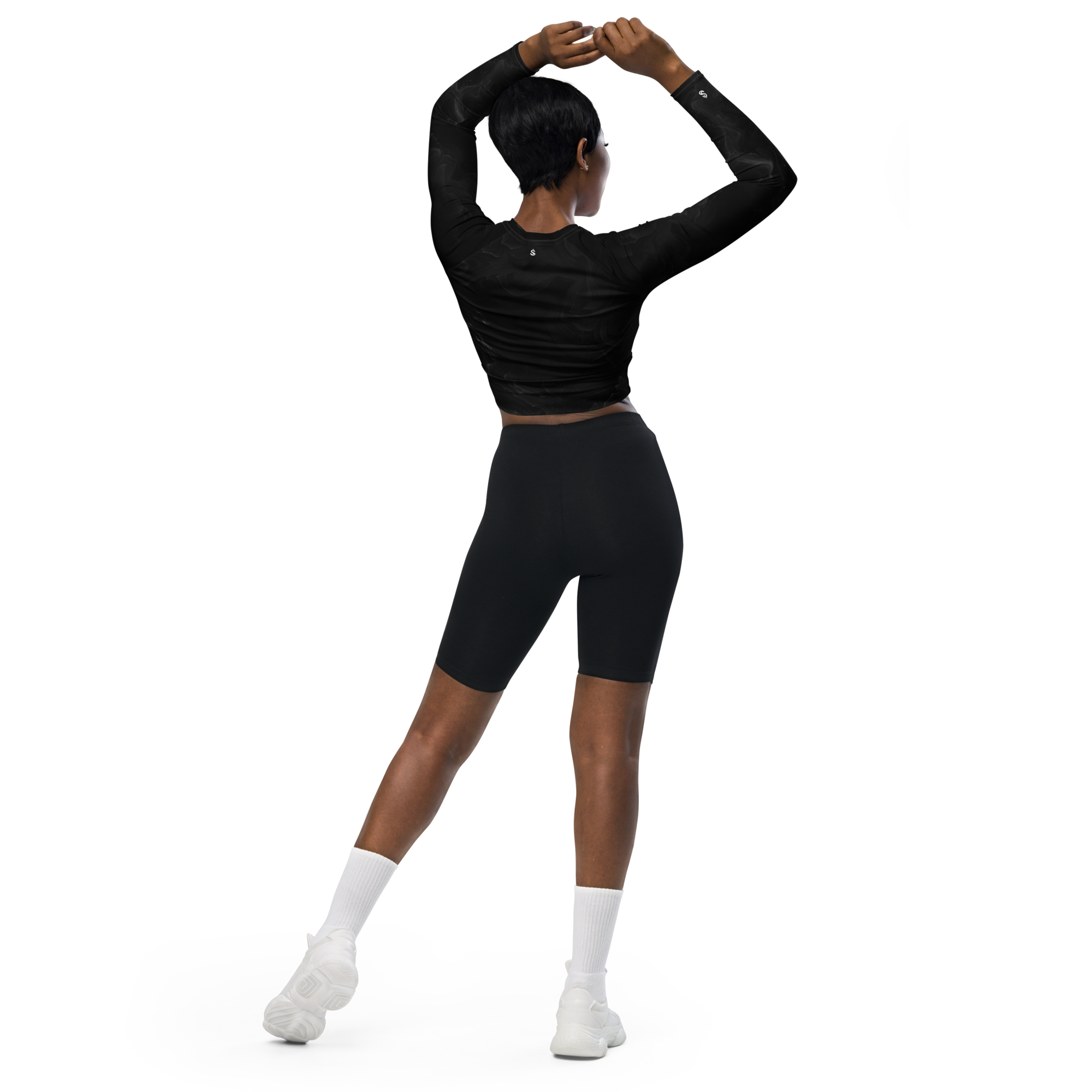 Awaken - Black Long Sleeve Crop Top