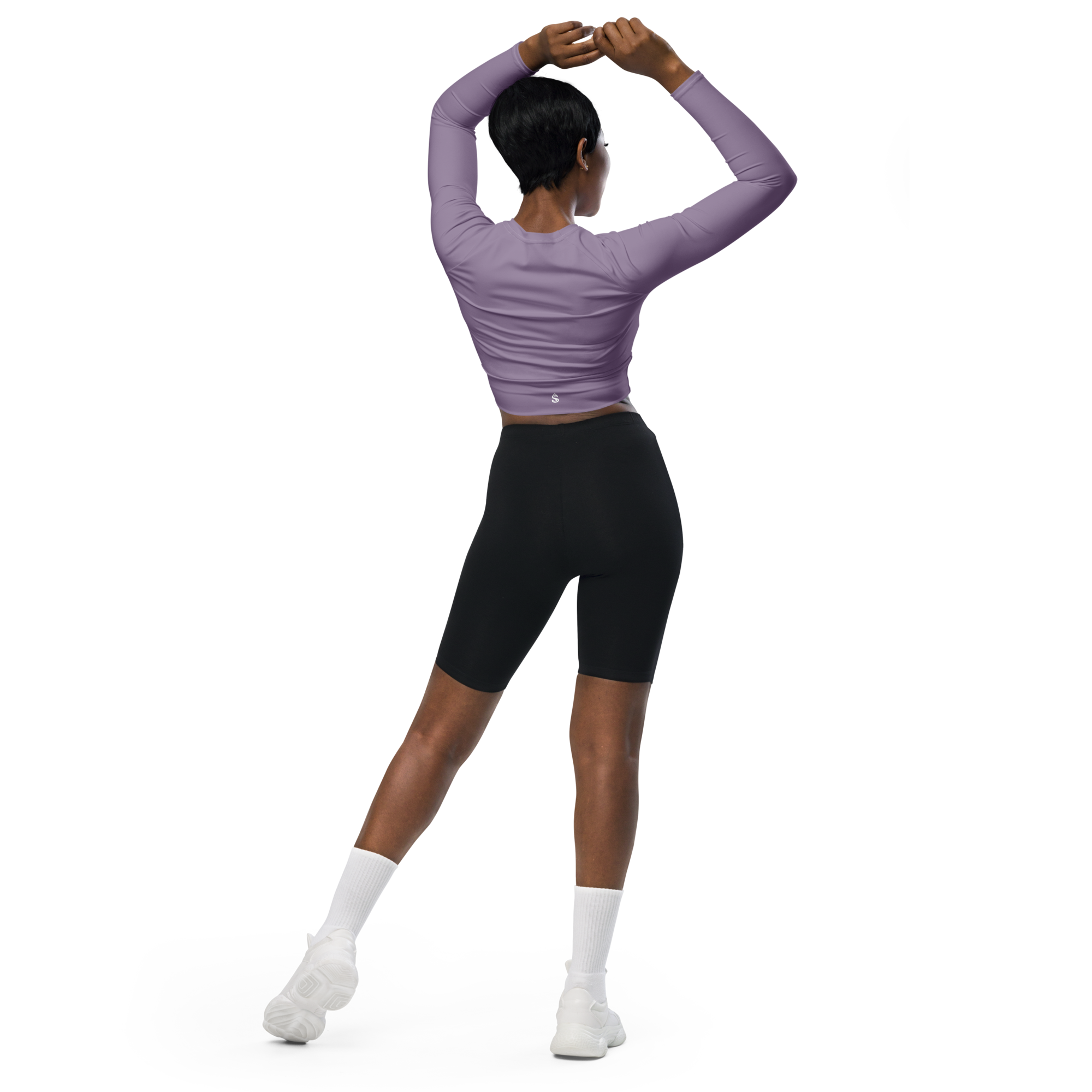 Basics - Lavender Long Sleeve Crop Top