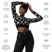 Circle - Black Long Sleeve Crop Top