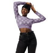 Circle - Lavender Long Sleeve Crop Top