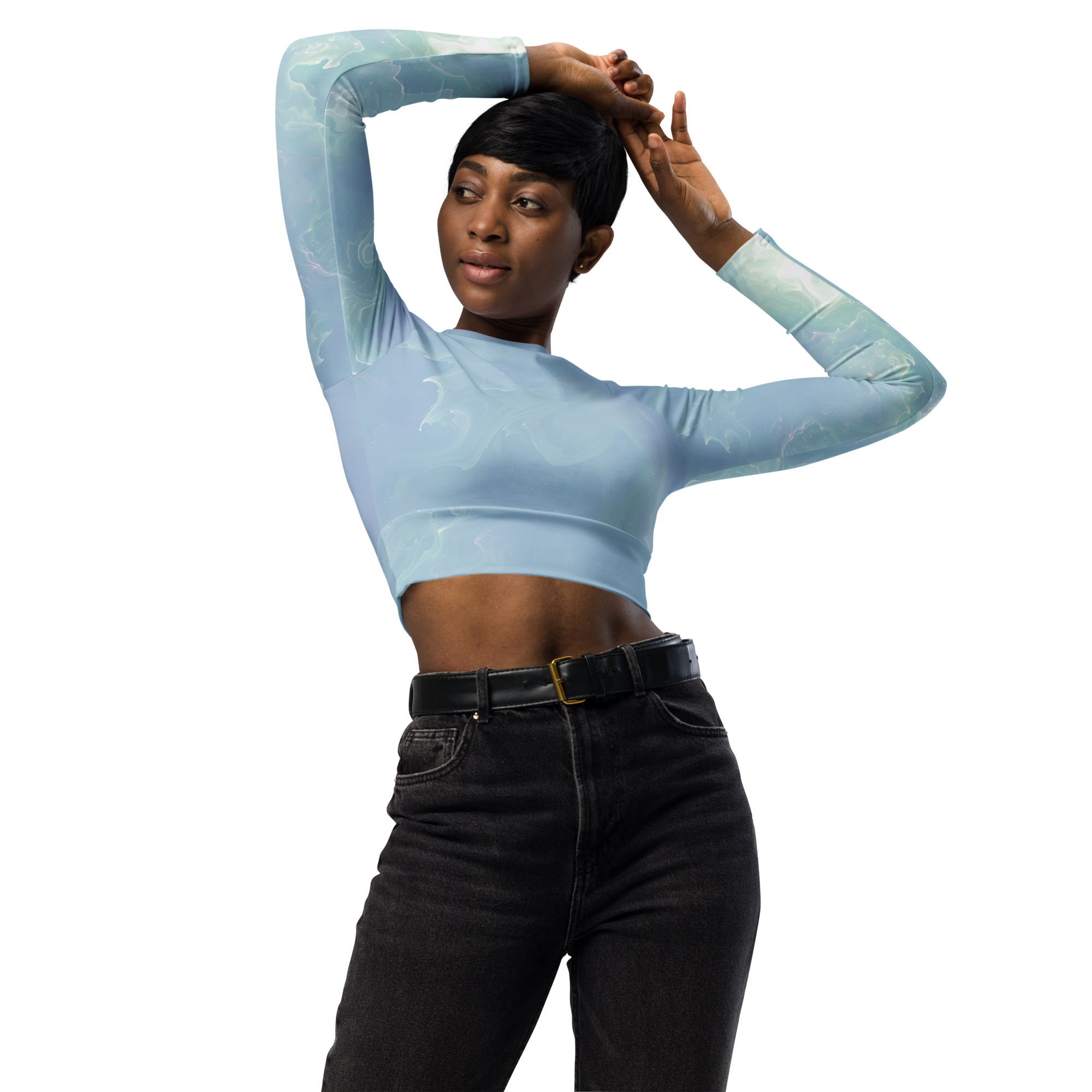 Awaken - Ocean Dream Long Sleeve Crop Top