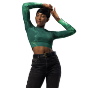 Awaken - Green Long Sleeve Crop Top