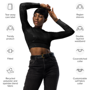 Awaken - Black Long Sleeve Crop Top