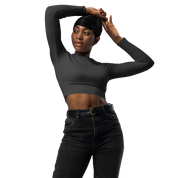 Basics - Anthracite Long Sleeve Crop Top