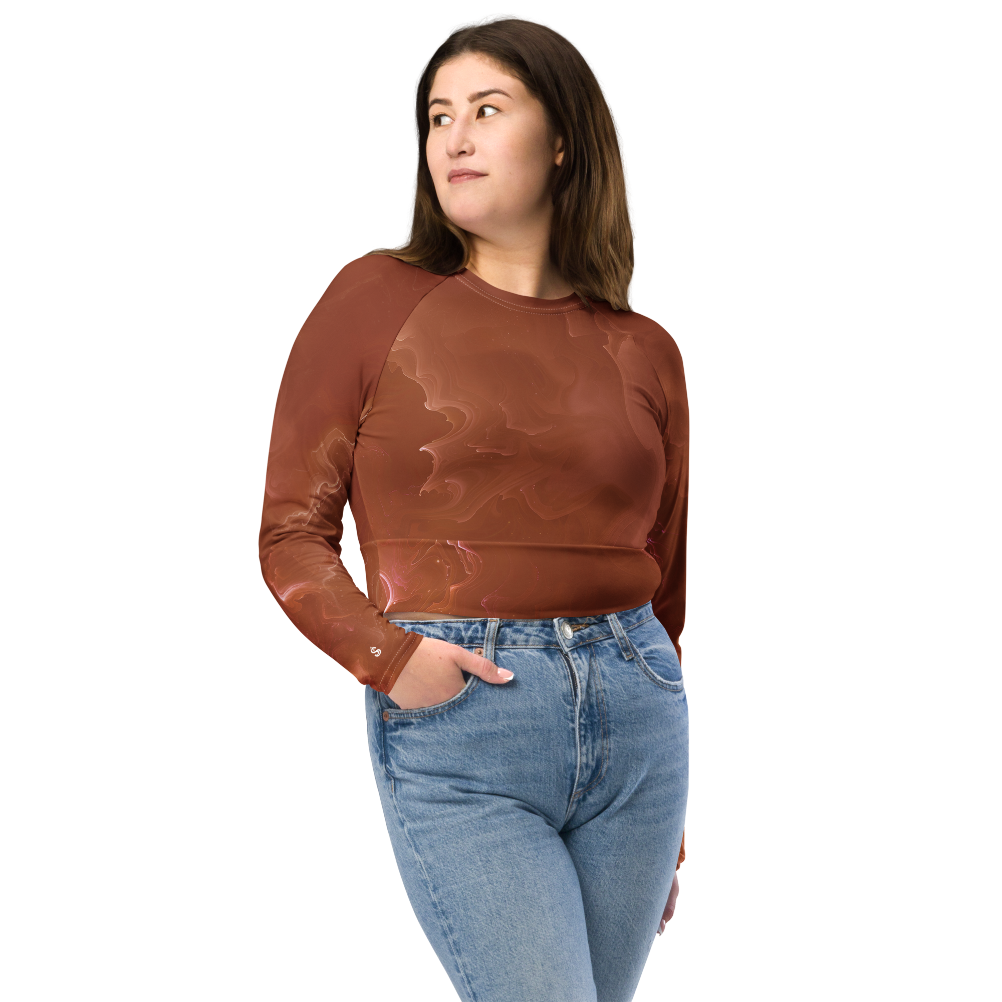 Awaken - Terracotta Long Sleeve Crop Top