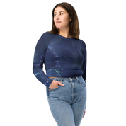 Awaken - Navy Long Sleeve Crop Top