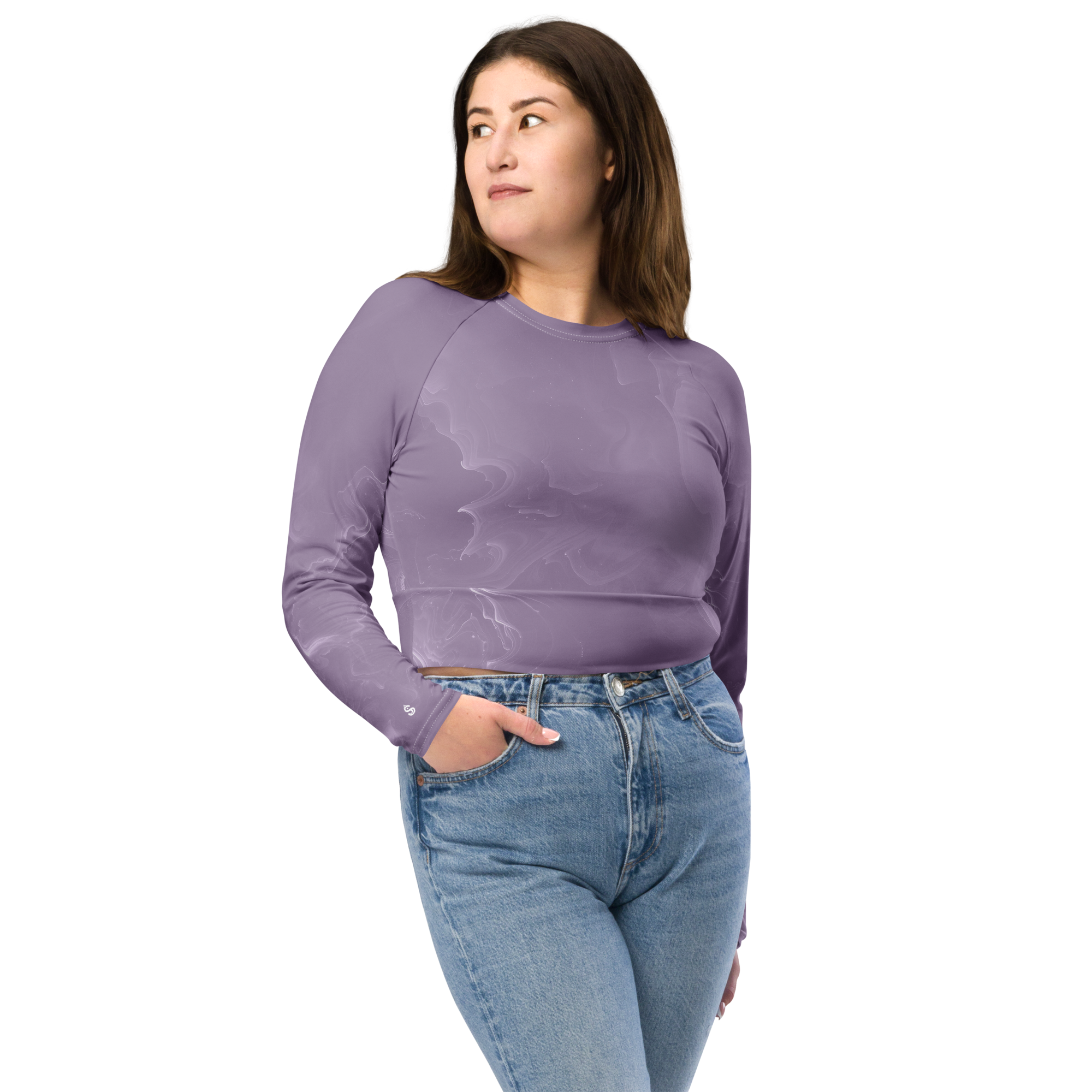 Awaken - Lavender Long Sleeve Crop Top