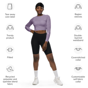 Awaken - Lavender Long Sleeve Crop Top