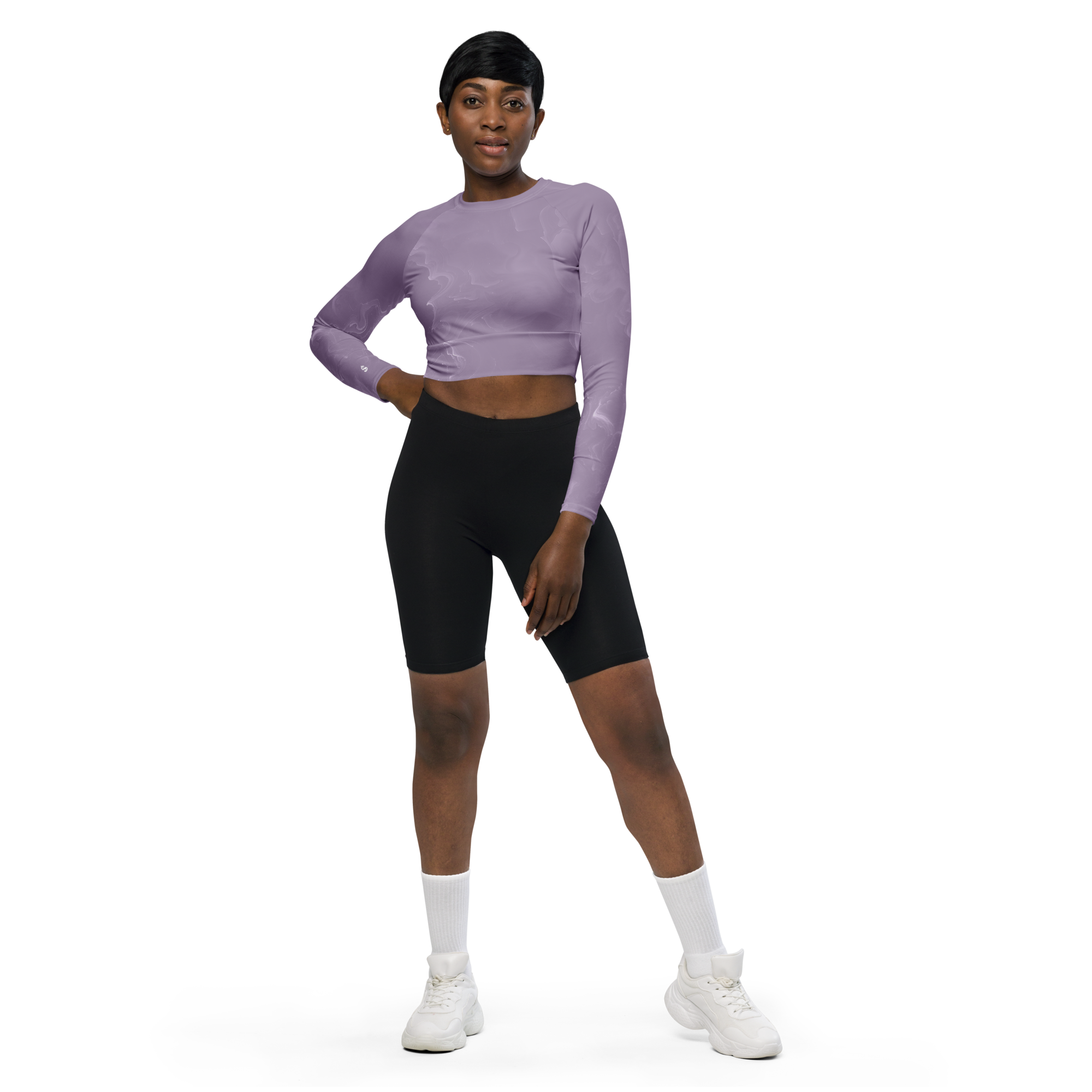 Awaken - Lavender Long Sleeve Crop Top