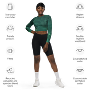 Awaken - Green Long Sleeve Crop Top