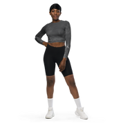 Awaken - Anthracite Long Sleeve Crop Top