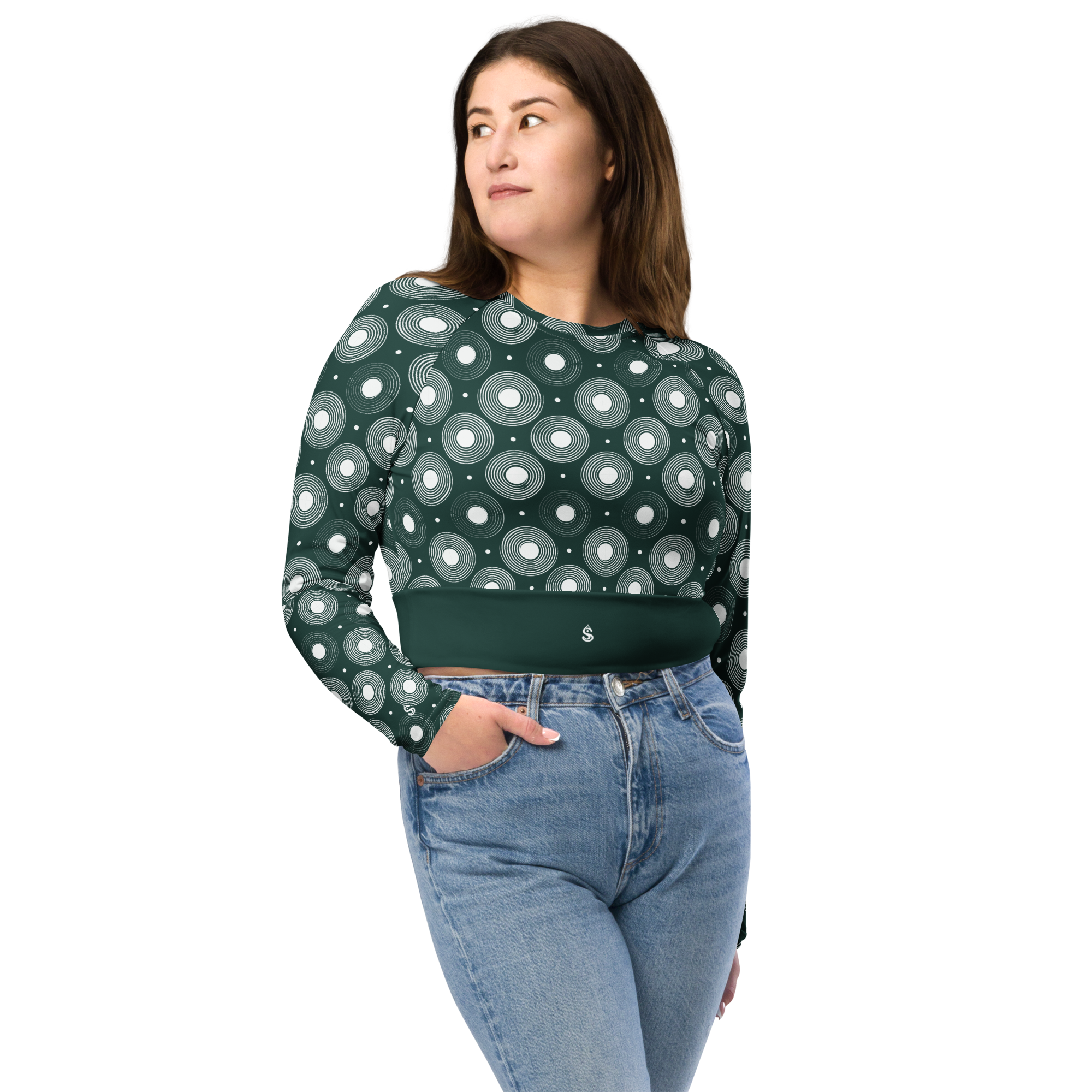 Circle - Green Long Sleeve Top