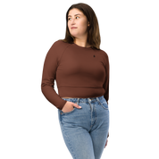 Basics - Terracotta Long Sleeve Crop Top