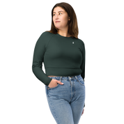 Basics - Green Long Sleeve Crop Top