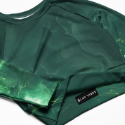 Awaken - Green Long Sleeve Crop Top