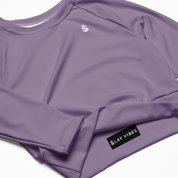 Basics - Lavender Long Sleeve Crop Top