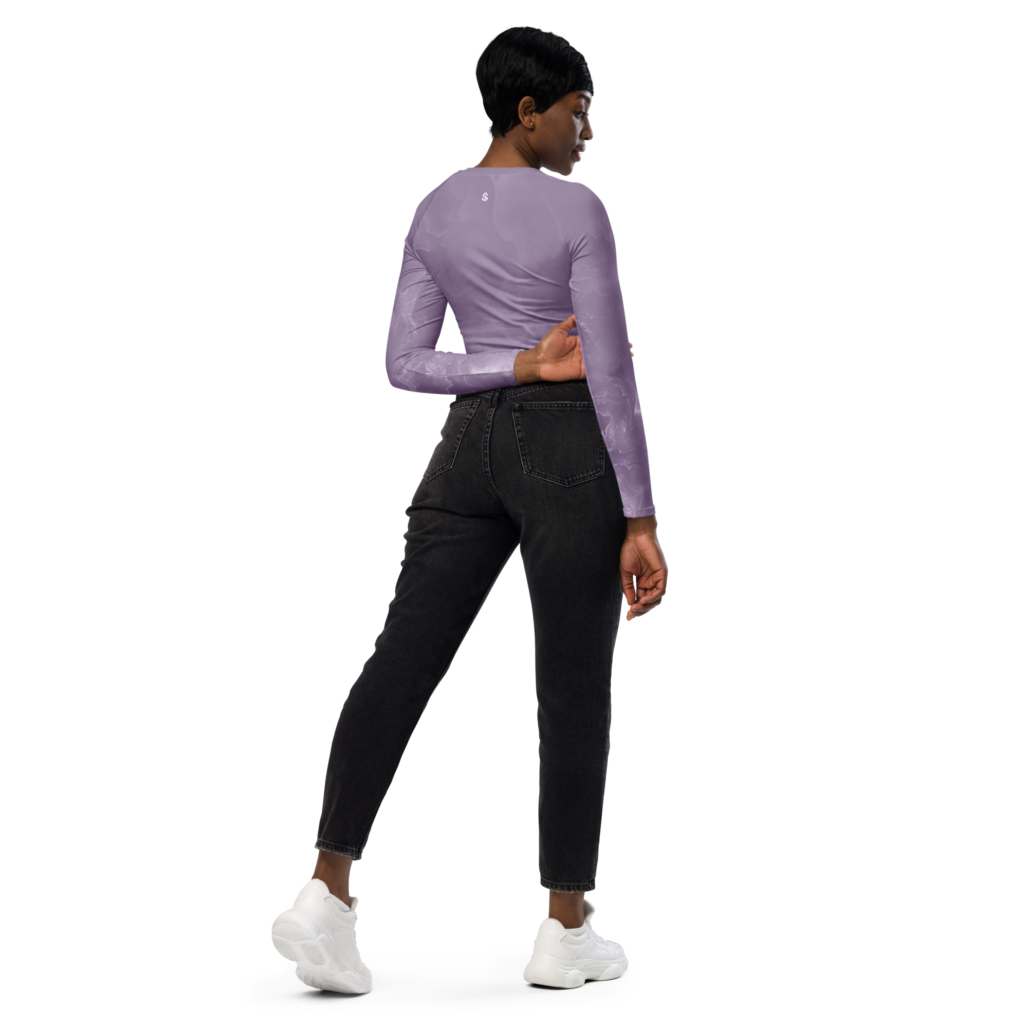 Awaken - Lavender Long Sleeve Crop Top