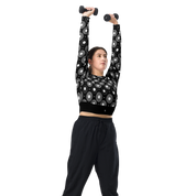 Circle - Black Long Sleeve Crop Top