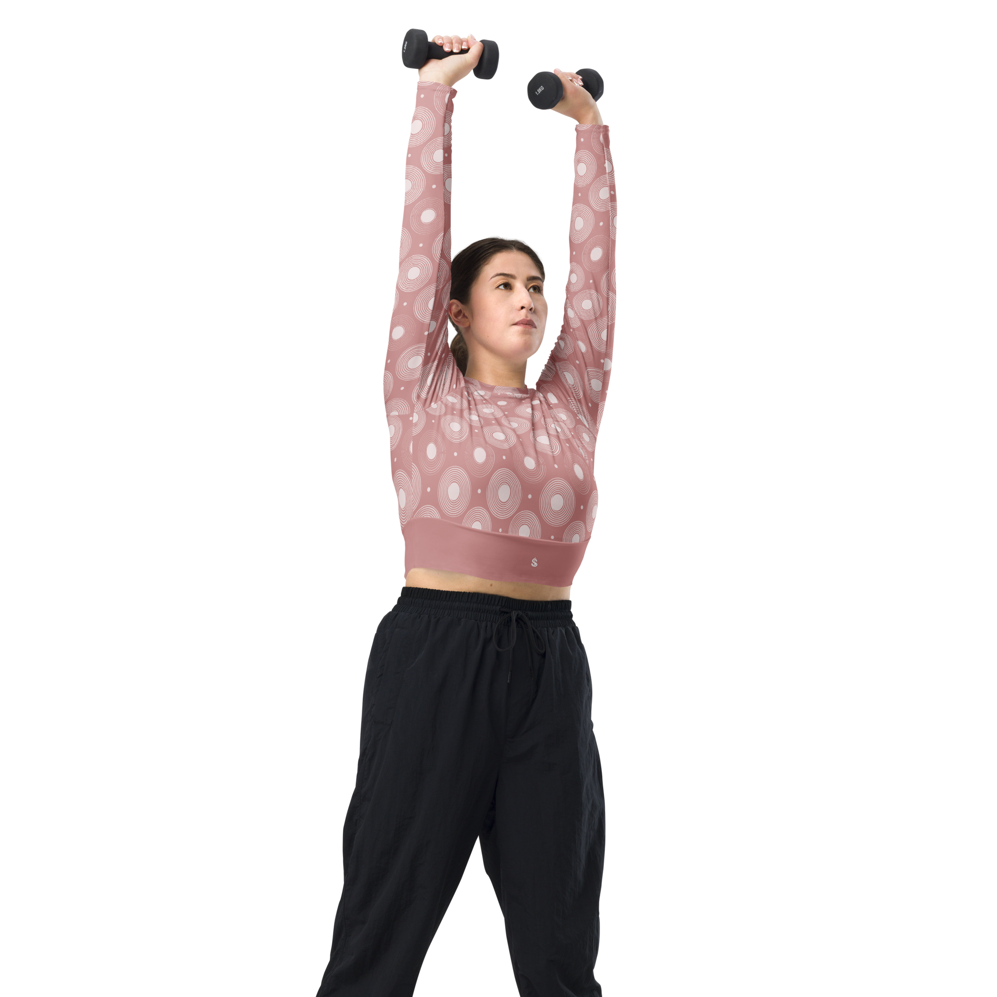 Circle - Rose Long Sleeve Crop Top